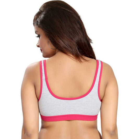 Magne Fashion- Cotton Sports Bra - Pink