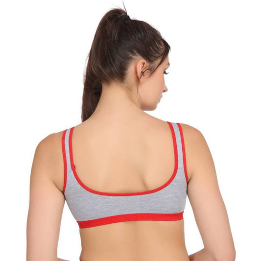 MagneFashion Cotton Sports Bra-Red