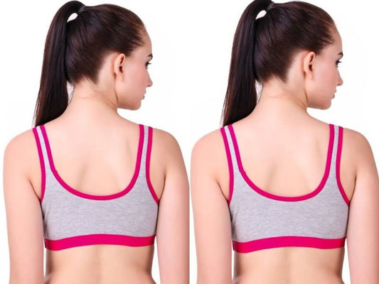 MagneFashion Cotton Sports Bra-Pink