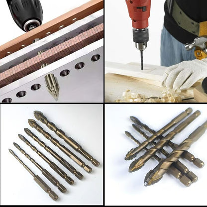 ZOVRA™ ++ New High-Strength 4-Flute Serrated Eccentric Drill Bit Kit- (Set of 13)