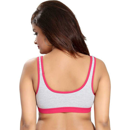Magne Fashion- Cotton Sports Bra - Pink