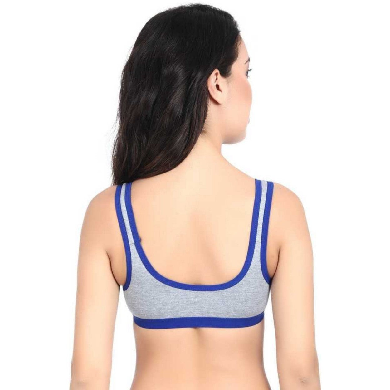 Magne Fashion- Cotton Sports Bra-Blue