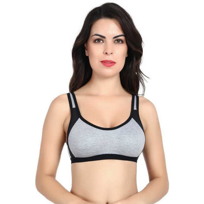 MagneFashion Cotton Sports Bra-Black
