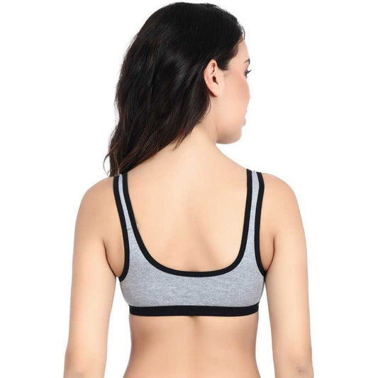 MagneFashion Cotton Sports Bra-Black