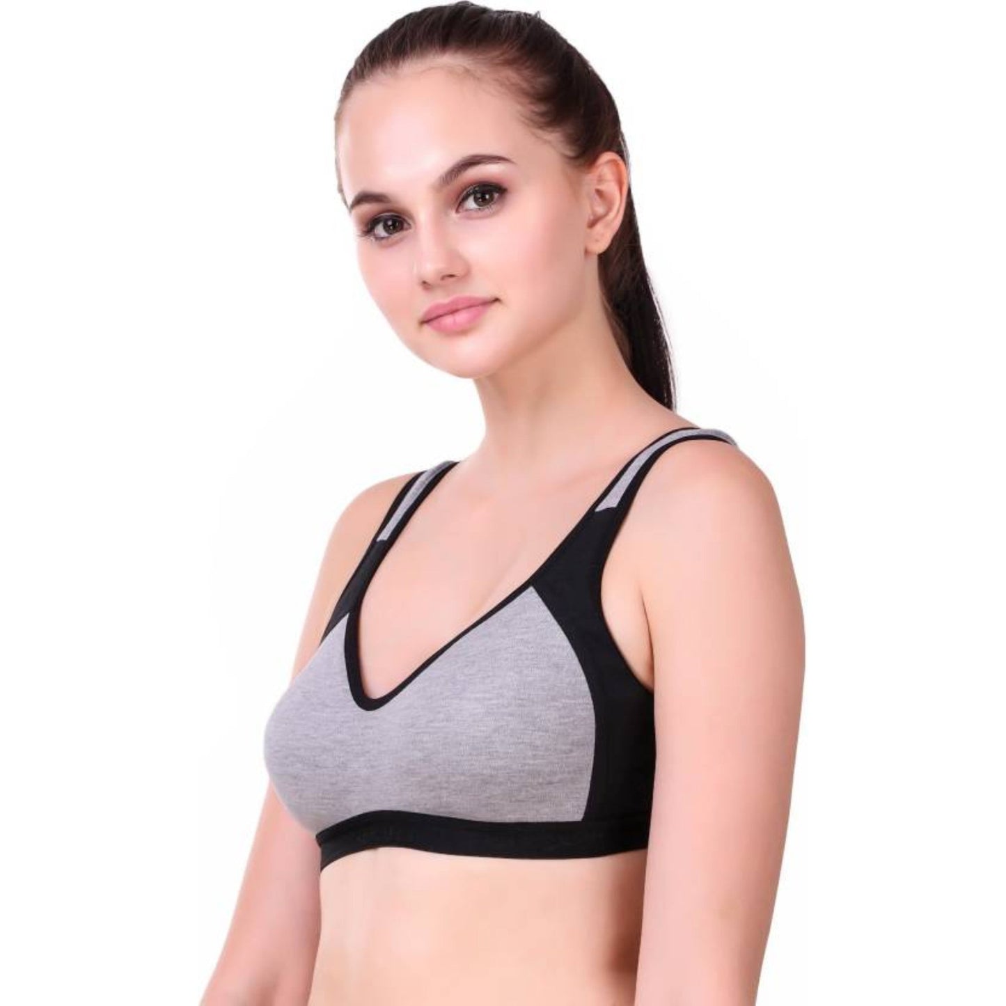 MagneFashion Cotton Sports Bra-Black