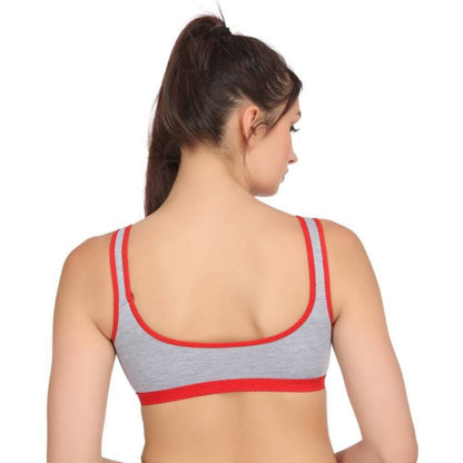 MagneFashion Cotton Sports Bra-Red