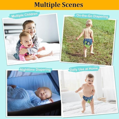 Leakage-Proof Reusable Cloth Diaper (Pack of 4) | FREE DELIVERY