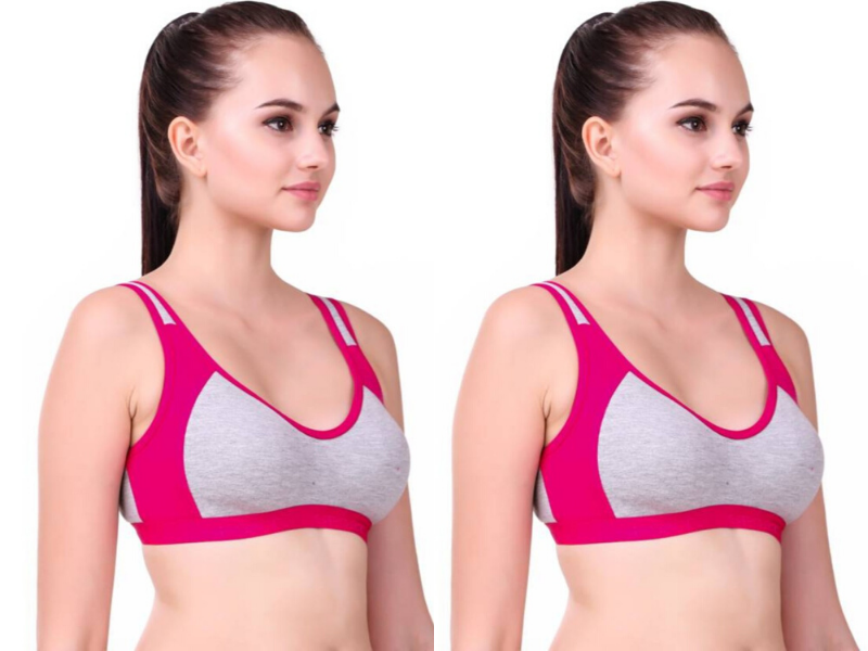 MagneFashion Cotton Sports Bra-Pink