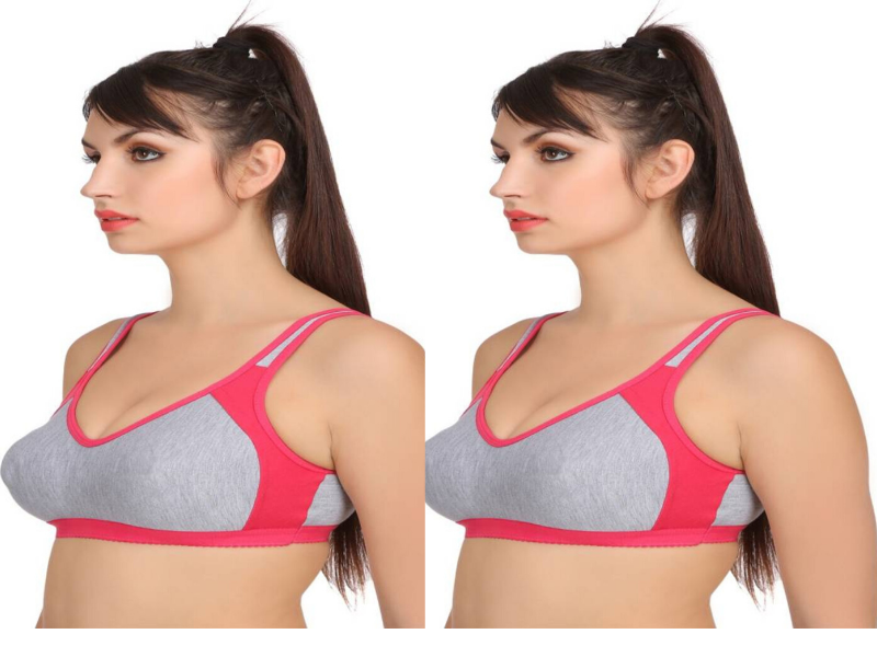 MagneFashion Cotton Sports Bra-Pink