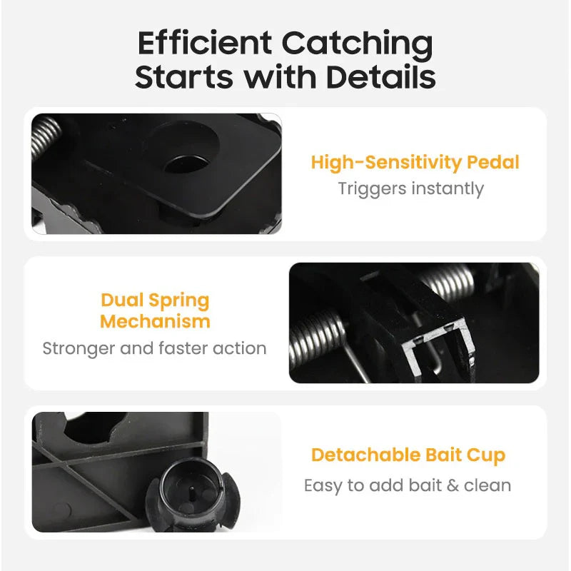 Zovra™ Reusable Mousetrap With High Sensitive Trigger Regular